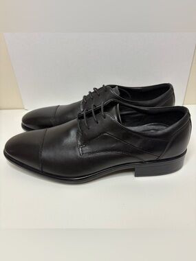 NWOT ECCO Citytray Men's Black Leather Derby Shoe size 13-13.5